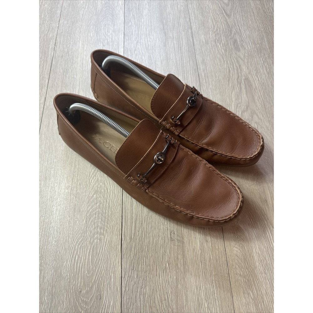 Coach Men's Leather Brown Slip On Loafer Shoes Horse Bit Size US 12 D